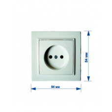 Розетка RIGHT HAUSEN KIRA 1-я внутренняя белая керамика