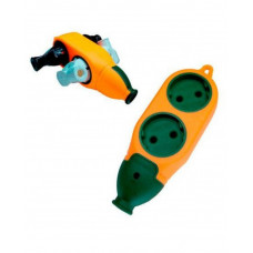 Колодка двухсторонняя 2 гнезда+2 гнезда б/з латунь (5000W) строительная