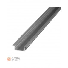 Профиль врезной анодированный 2 м ПФ-19 (+МАТОВЫЙ рассеиватель)
