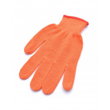 Перчатки синтетические оранжевые утепленные (12 пар в упаковке)