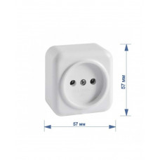 Розетка RIGHT HAUSEN ASTRA NV КЕРАМИКА 1-я наружная белая