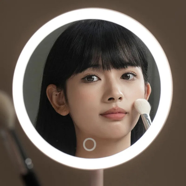 Дзеркало для макіяжу Xiaomi DOCO LED Beauty Sunlight Small Mirror Standard Edition Simple White