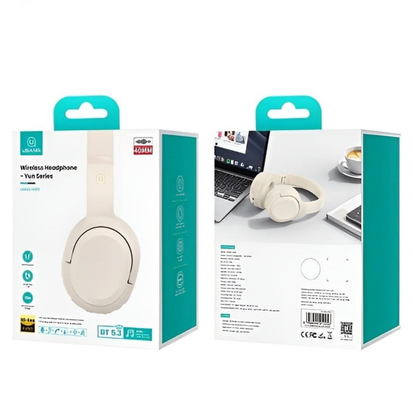Бездротові навушники Usams USAMS-YG23 Wireless Headphone-Yun Series beige