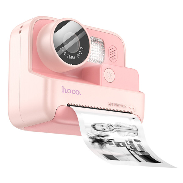 Камера для дітей HOCO DV200 Dual lens children printing camera Pink