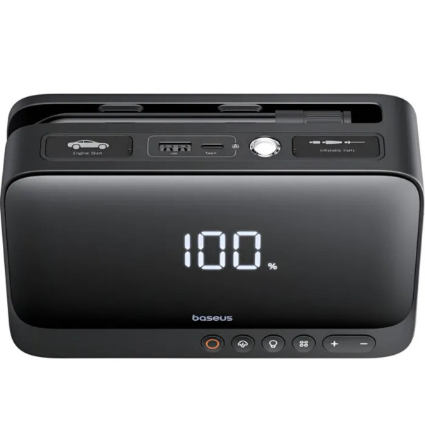 Автомобільний пуско-зарядний пристрій Baseus Super Energy Series 4-in-1 Car Jump Starter 600A Cluster Black