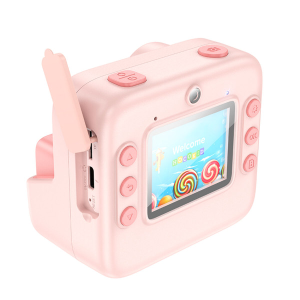 Камера для дітей HOCO DV200 Dual lens children printing camera Pink