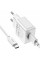 Мережевий зарядний пристрій з кабелем HOCO C106A Leisure single port charger set(Type-C) White