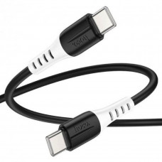 Кабель HOCO X82 Type-C to Type-C 60W, 1m, silicone, silicone connectors, Black