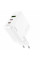 Мережевий зарядний пристрій HOCO C115A Header PD65W  GaN three-port(2C1A) charger White