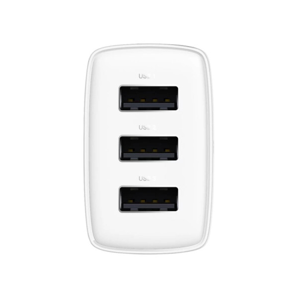 Мережевий зарядний пристрій Baseus Compact  Charger 3U 17W EU White