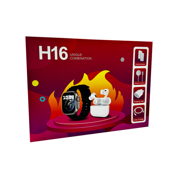 Смарт-годинник Fendior H16+TWS+Powerbank+Charge Black