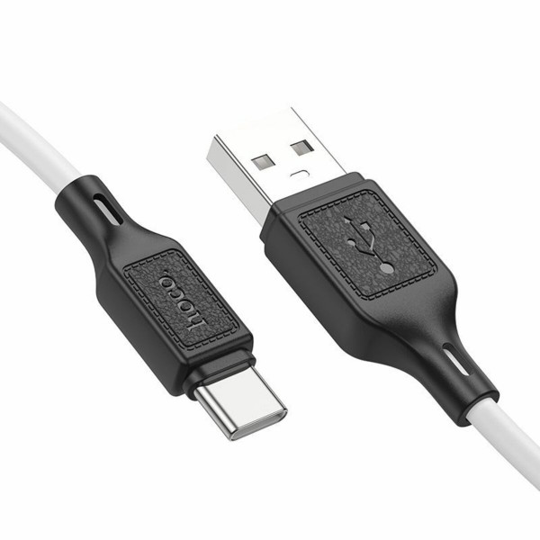 Кабель HOCO X90 Cool silicone charging data cable for Type-C White