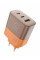 Мережевий зарядний пристрій WUW-C215 65W Charger 2 USB C + USB A brown orange