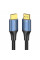 Кабель Vention Cotton Braided HDMI-A Male to Male HD v2.1 Cable 8K 5M Blue Aluminum Alloy Type (ALGLJ)