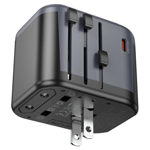 Мережевий зарядний пристрій BOROFONE BAC13 Leader 3-port PD20W(1C2A) universal conversion charger Black