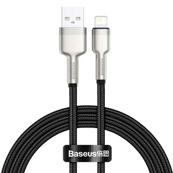 Кабель Baseus Cafule Series Metal Data Cable USB to IP 2.4A 1m Black