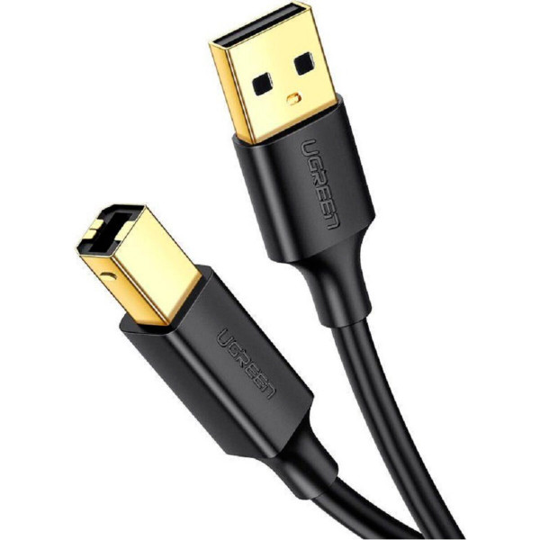 Кабель UGREEN US135 USB 2.0 AM to BM Print Cable 1.5m (Black)(UGR-10350)