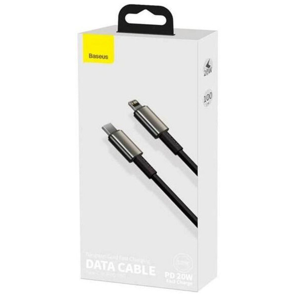 Кабель Baseus Tungsten Gold Fast Charging Data Cable Type-C to iP PD 20W 1m Black