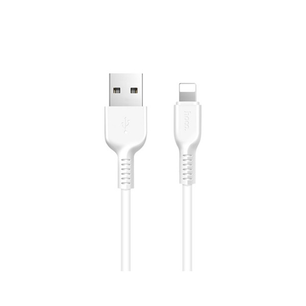 Кабель HOCO X13 USB to iP 2.4A, 1m, PVC, PVC connectors, White