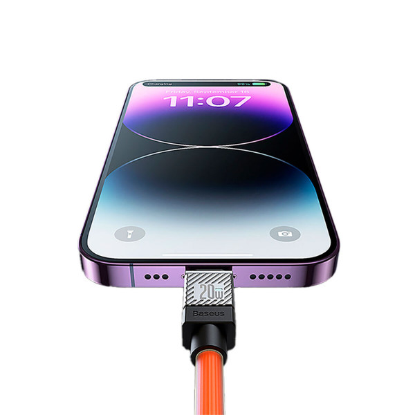 Кабель Baseus CoolPlay Series Fast Charging Cable Type-C to iP 20W 2m Orange