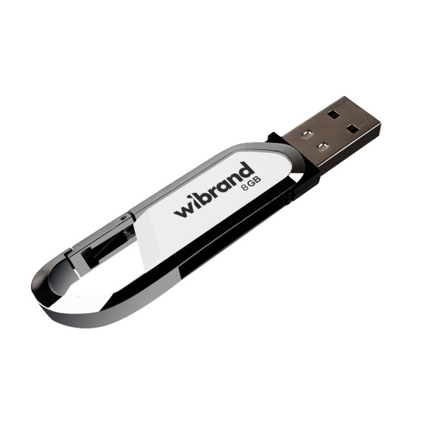 Флеш-накопичувач Wibrand USB 2.0 Aligator 8Gb White