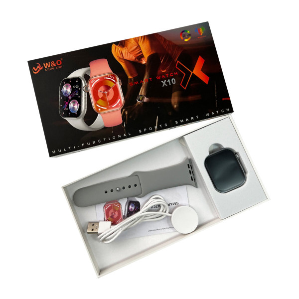 Смарт-годинник W&O X10 Amoled+IP67 Silver