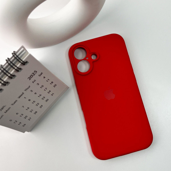 Чохол для смартфона Silicone Full Case AA Camera Protect for Apple iPhone 16 Pro 43,Berry Red