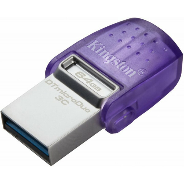 Флеш-накопичувач Kingston USB 3.2 DT microDuo 3C 64GB (Type-A/Type-C) (200Mb/s)