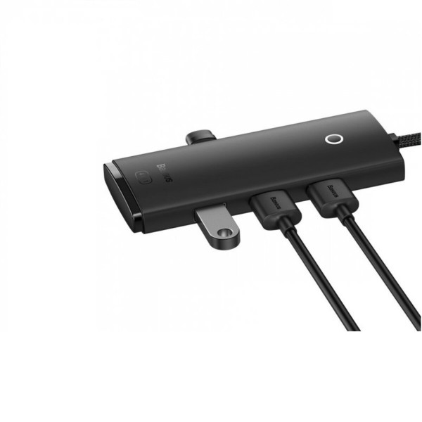 USB-хаб Baseus Lite Series 4-Port USB-A HUB Adapter (USB-A to USB 3.0*4 ) 1m Black