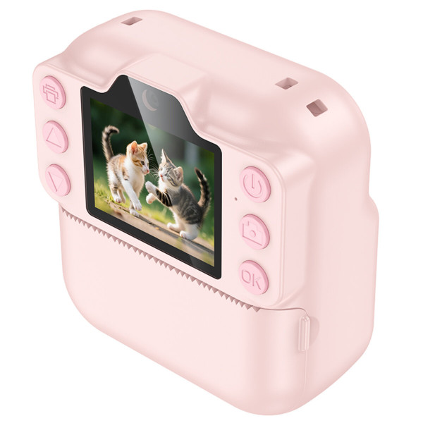 Дитяча камера HOCO DV211 1300 mAh Dual camera children printing camera Pink