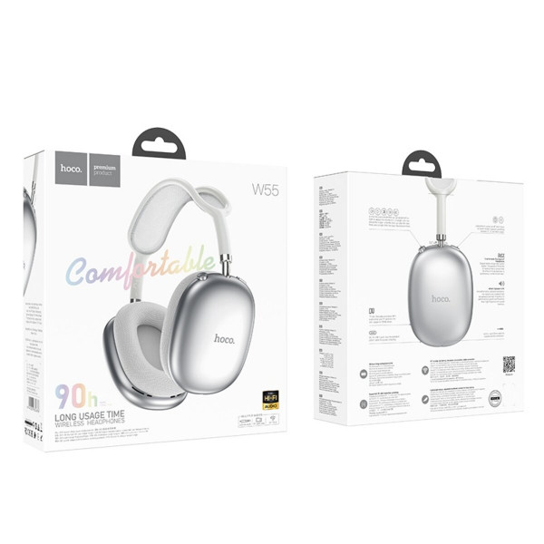Бездротові навушники HOCO W55 Pleasing BT headphones Silver