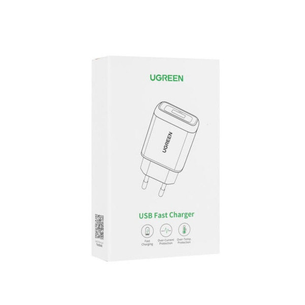 Мережевий зарядний пристрій UGREEN CD122 QC3.0 USB Fast Charger EU (Black) (UGR-70273)