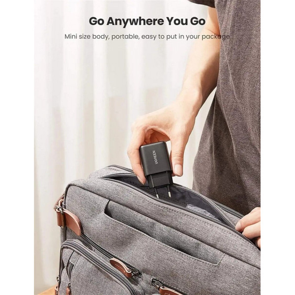 Мережевий зарядний пристрій UGREEN CD122 QC3.0 USB Fast Charger EU (Black) (UGR-70273)