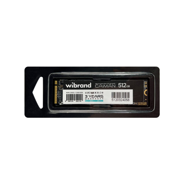 Накопичувач SSD M.2 Wibrand Caiman 512GB NVMe 2280 PCIe 3.0 3D NAND