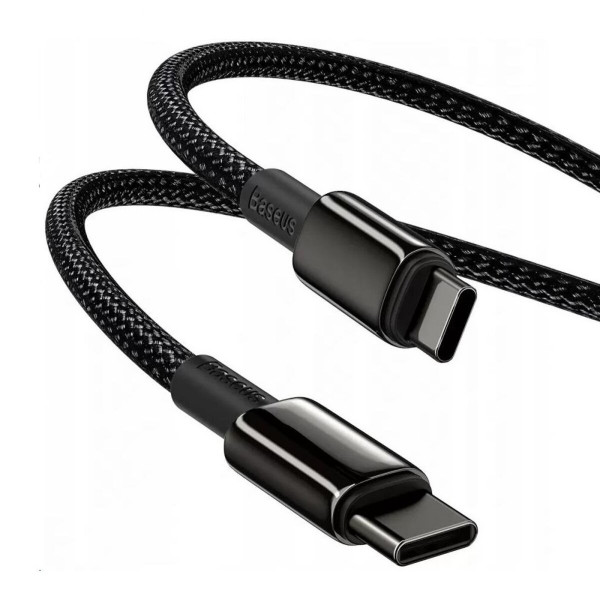 Кабель Baseus Tungsten Gold Fast Charging Data Cable Type-C to Type-C 100W 2m Black