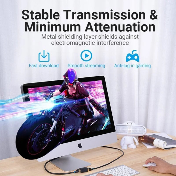 З'єднувач витої пари Vention Cat.6 FTP Keystone Jack Coupler White (IPVW0)