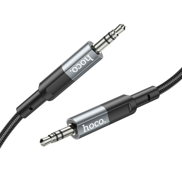 Аудіокабель HOCO UPA23 AUX audio cable Metal Gray