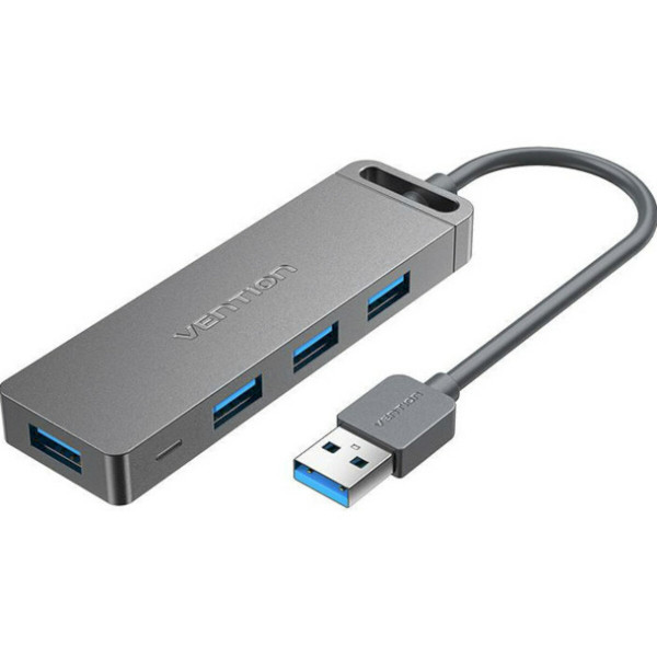 USB-хаб Vention 4-Port USB 3.0 Hub With Power Supply 0.15M Black (CHLBB)