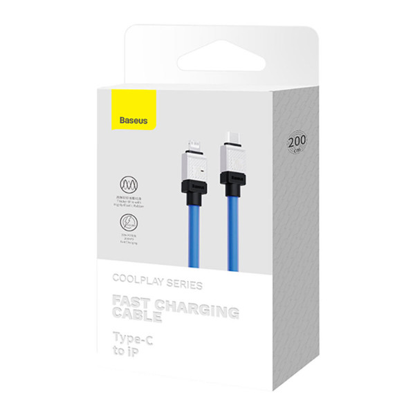 Кабель Baseus CoolPlay Series Fast Charging Cable Type-C to iP 20W 2m Blue