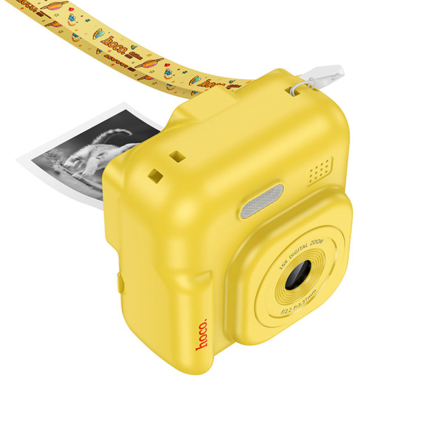 Дитяча камера HOCO DV211 1300 mAh Dual camera children printing camera Yellow
