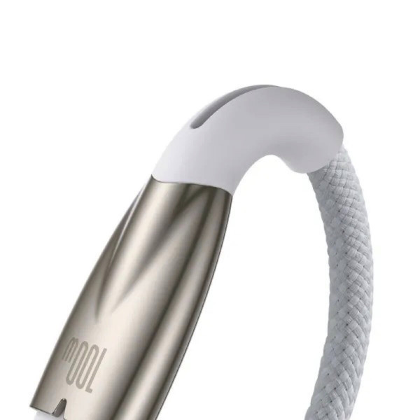 Кабель Baseus Glimmer Series Fast Charging Data Cable USB to Type-c 100W 1m White