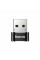 Адаптер Baseus USB Male To Type-C Female Adapter Converter Black