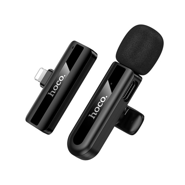Бездротова мікрофонна система HOCO L20 Fair wireless microphone iP Black
