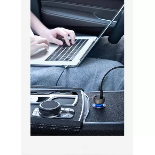 Автомобільний зарядний пристрій Baseus Particular Digital Display QC+PPS Dual Quick Charger Car Charger 65W Shallow tarnish