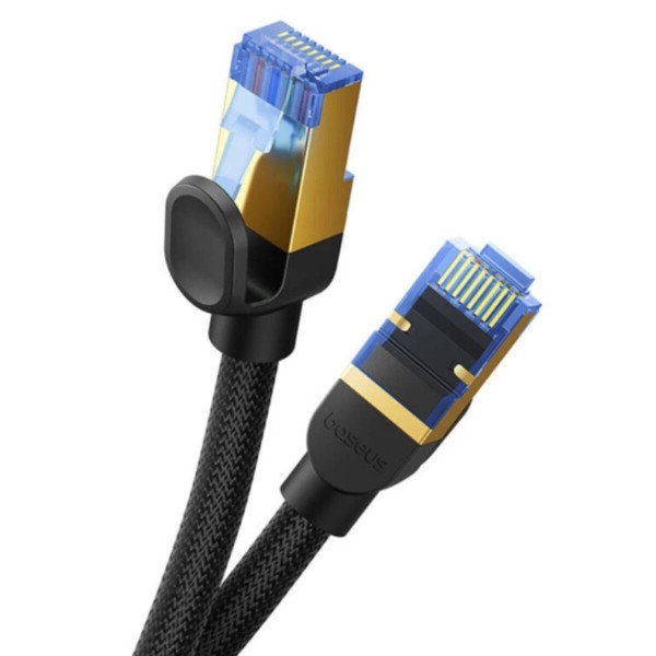 Мережевий кабель Baseus High Speed CAT7 10Gigabit Ethernet Cable (Braided Cable)10m Cluster Black