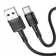 Кабель HOCO X83 USB to Type-C 3A, 1m, PVC, PVC connectors, Black