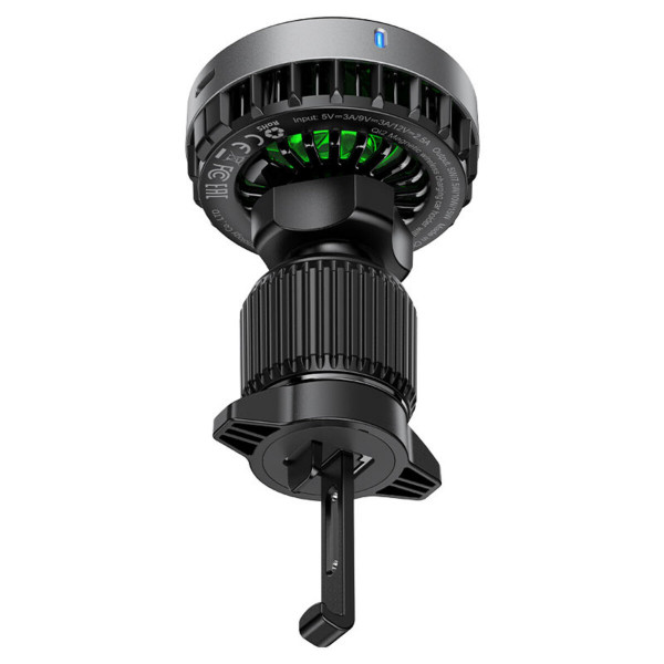 Автотримач для телефона з БЗП ACEFAST D40 Qi2 Magnetic Wireless Charging car holder with Ice Cooling for air vent Metal gray