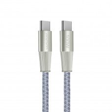 Кабель WUW-X201 Type-C to Type-C 100W 1m grey