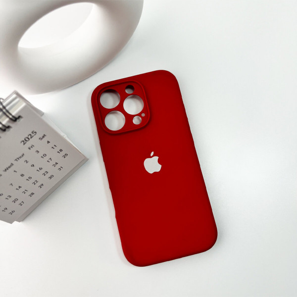 Чохол для смартфона Silicone Full Case AA Camera Protect for Apple iPhone 16 Pro 20,China Red