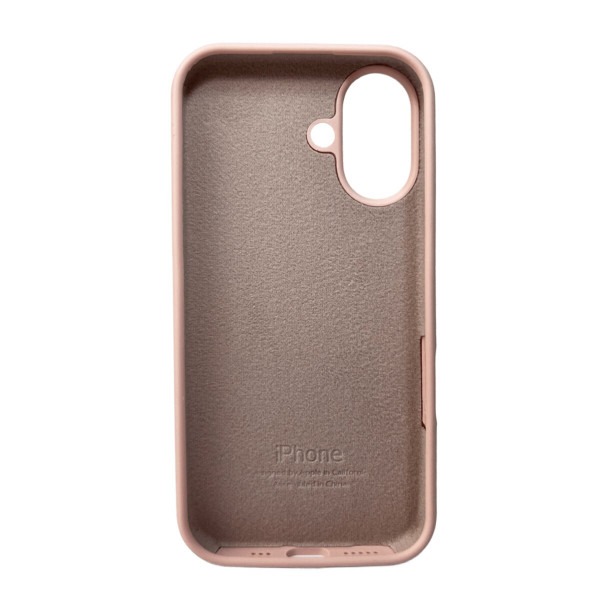 Чохол для смартфона Silicone Full Case AA Open Cam for Apple iPhone 16 15,Pink Sand
